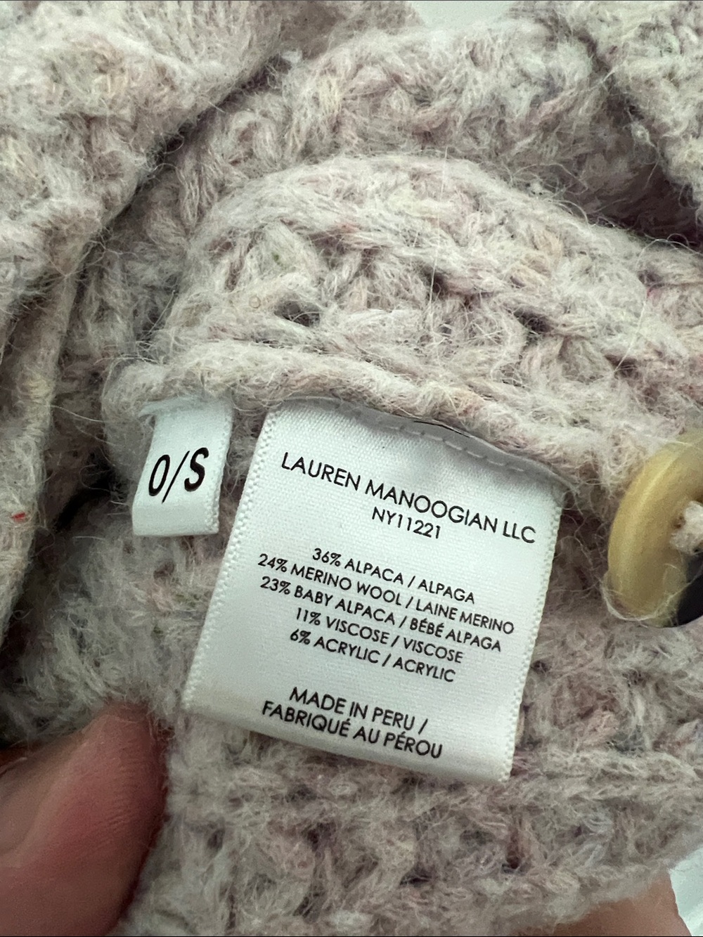 Lauren Manoogian Alpaca Wool Chunky Cardigan OS 🔹 - Picture 8 of 11